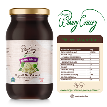 Organik Dut Pekmezi (460gr) Soğuk Sıkım, Şeker ilavesiz  