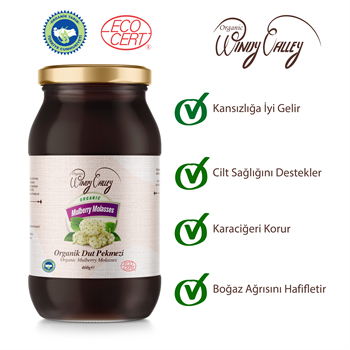 Organik Dut Pekmezi (460gr) Soğuk Sıkım, Şeker ilavesiz  