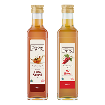 Organik Elma (500 ml) -  Alıç Sirkesi (500 ml)  Doğal Fermente 