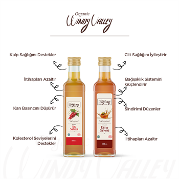 Organik Elma (500 ml) -  Alıç Sirkesi (500 ml)  Doğal Fermente 