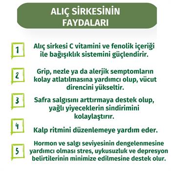 Organik Elma (500 ml) -  Alıç Sirkesi (500 ml)  Doğal Fermente 