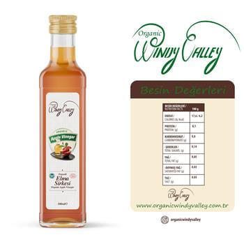 Organik Elma Sirkesi (500 ml) Katkısız Doğal Fermente 