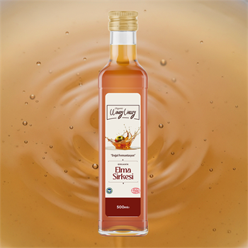 Organik Elma Sirkesi (500 ml) Katkısız Doğal Fermente 