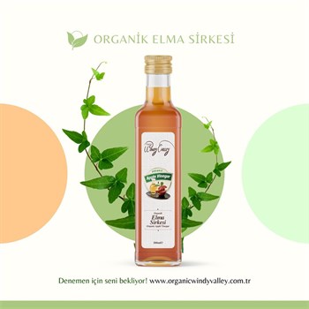 Organik Elma Sirkesi (500 ml) Katkısız Doğal Fermente 