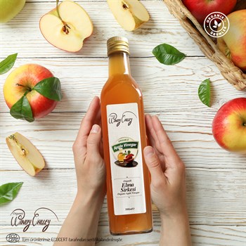 Organik Elma Sirkesi (500 ml) Katkısız Doğal Fermente 