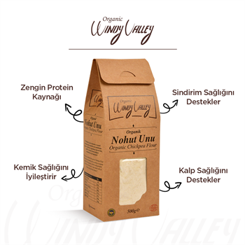 Organik Glutensiz Nohut Unu  (500 gr)  Yerli ürün 