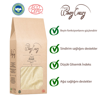 Organik İrmik (ince öğütülmüş ) (500 gr)  