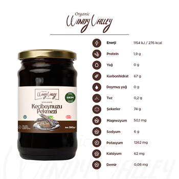 Organik Keçiboynuzu Pekmezi Özü  (380gr)