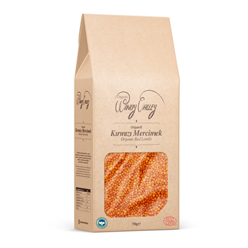 Organik Kırmızı Mercimek (750 gr) Yerli ürün 
