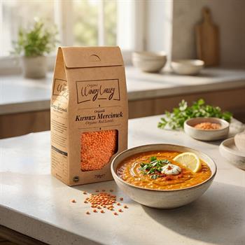 Organik Kırmızı Mercimek (750 gr) Yerli ürün 