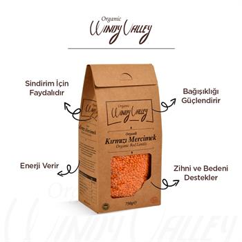 Organik Kırmızı Mercimek (750 gr) Yerli ürün 