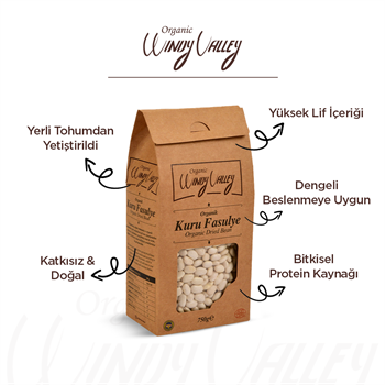 Organik Kuru Fasulye  (750  gr) Yerli ürün