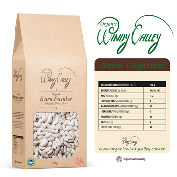 Organik Kuru Fasulye  (750  gr) Yerli ürün