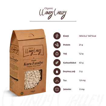 Organik Kuru Fasulye  (750  gr) Yerli ürün