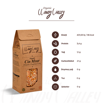 Organik Patlatmalık Mısır (500 gr ) GDO suz, Yerli Ürün 