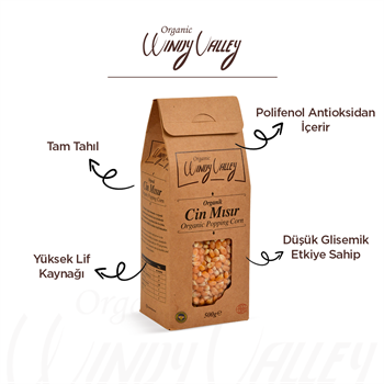 Organik Patlatmalık Mısır (500 gr ) GDO suz, Yerli Ürün 