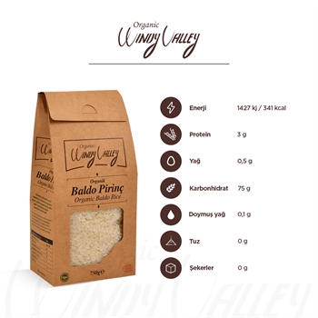Organik Pilavlık Baldo Pirinç (750 gr) Yerli ürün 