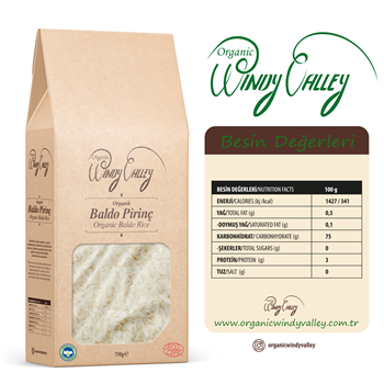 Organik Pilavlık Baldo Pirinç (750 gr) Yerli ürün 