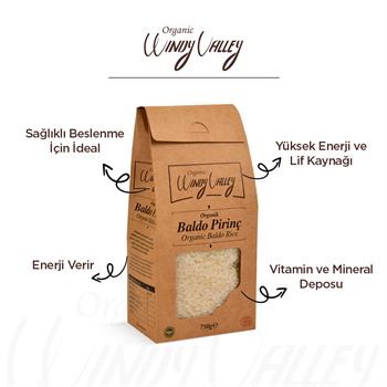Organik Pilavlık Baldo Pirinç (750 gr) Yerli ürün 