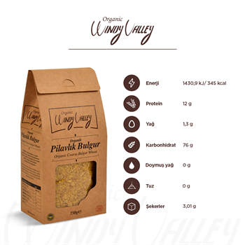 Organik Pilavlık Bulgur  (750 gr) Yerli ürün 