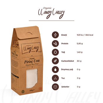 Organik Pirinç Unu (500 gr)  Yerli ürün