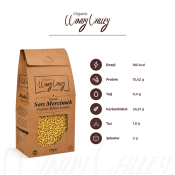 Organik Sarı Mercimek 750 gr