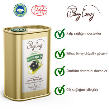 Organik Sızma Zeytinyağı Soğuk sıkım (3 Litre) Yüksek Polifenol 