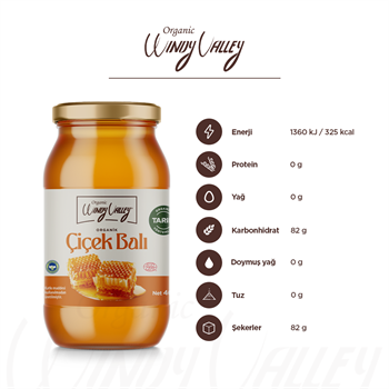 Organik Süzme Çiçek Balı (460 gr) 