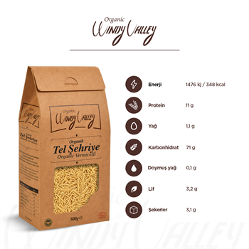 Organik Tel şehriye 500 gr (Yerli ürün)