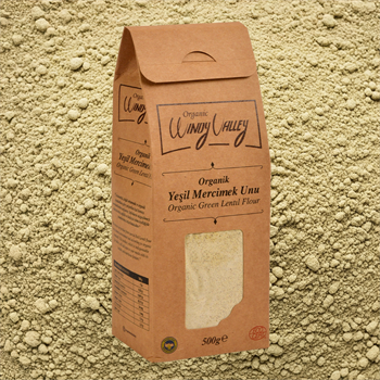 Organik Yeşil Mercimek Unu (500 gr) Glutensiz , Yerli ürün 