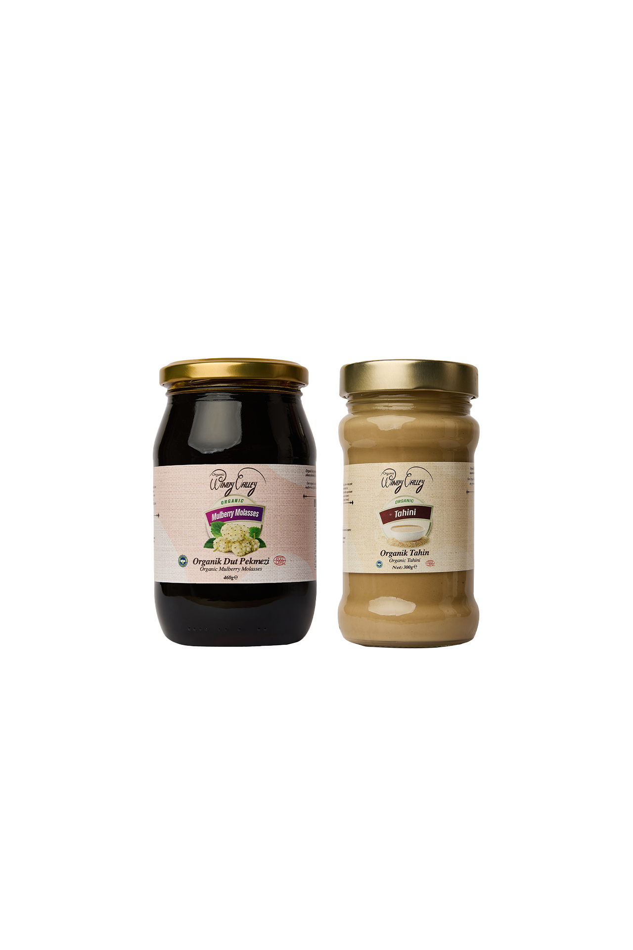 Organik Dut Pekmezi (460gr) & Organik Tahin (300gr)  Şeker ilavesiz