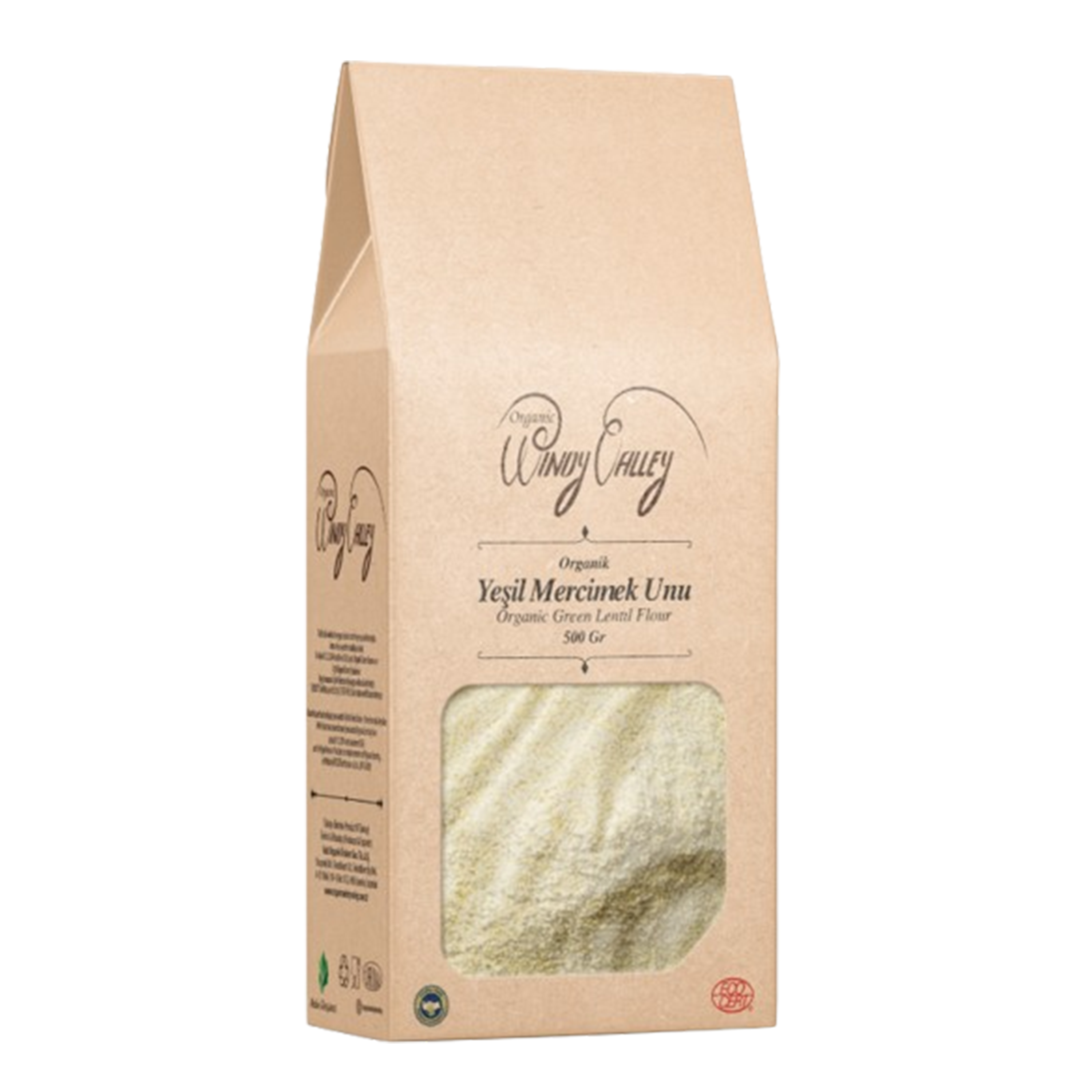 Organik Glutensiz  Yeşil Mercimek Unu (500 gr)   Yerli ürün 