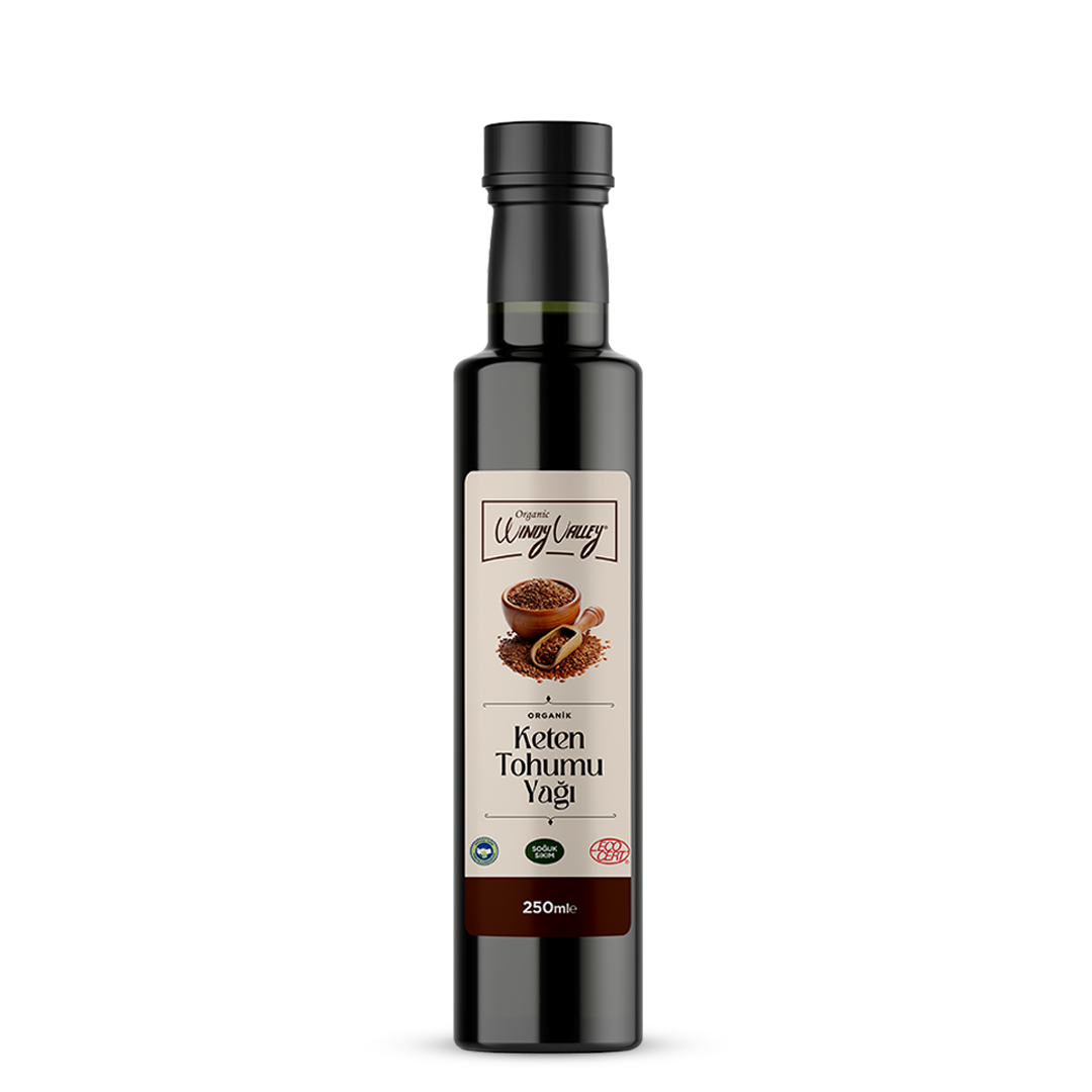 Organik Keten Tohumu Yağı  (250ml)  Soğuk Sıkım