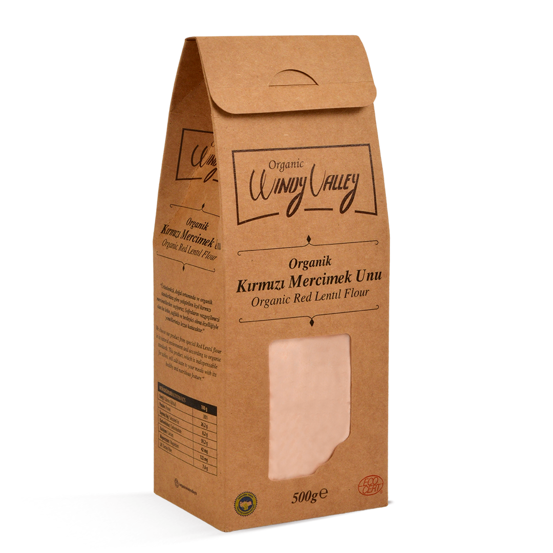 Organik Kırmızı Mercimek Unu  (500 gr)   Glutensiz, Yerli ürün 