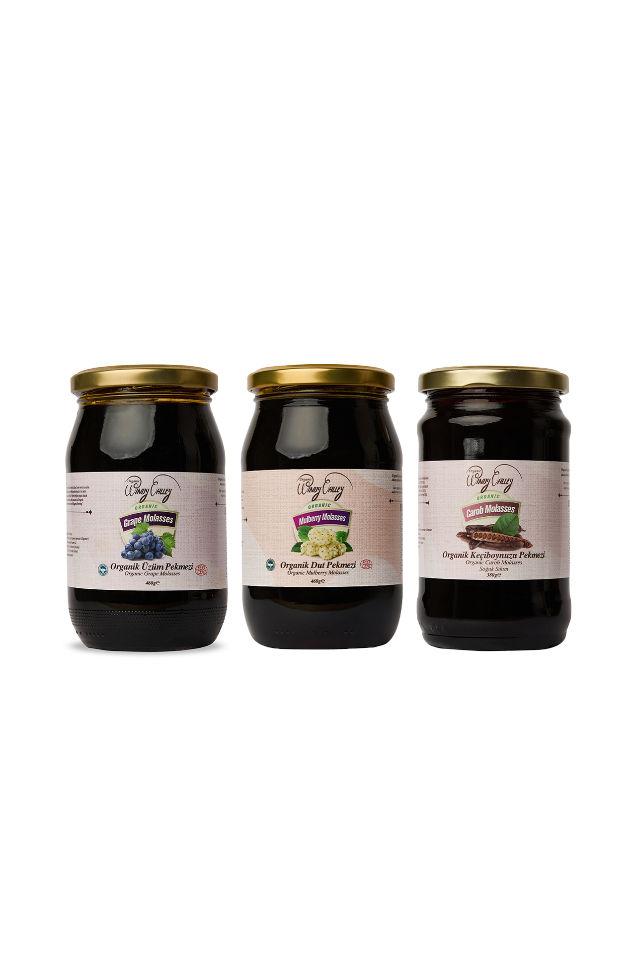 Organik Pekmez Seti (3'lü Set) - Üzüm, Dut, Keçi Boynuzu Pekmezi