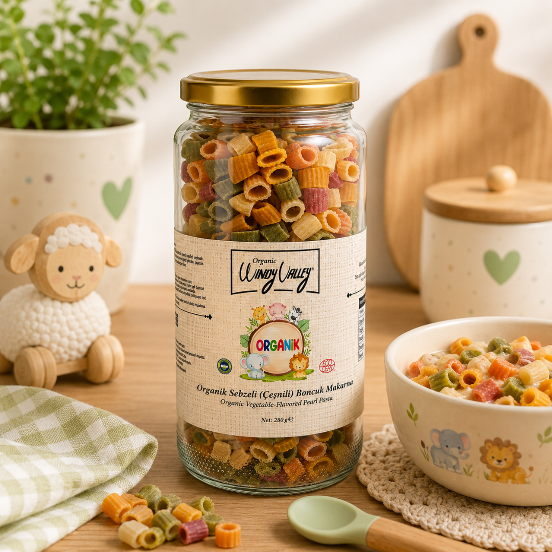 Organik Sebzeli (Çeşnili) Boncuk Makarna (280 gr)