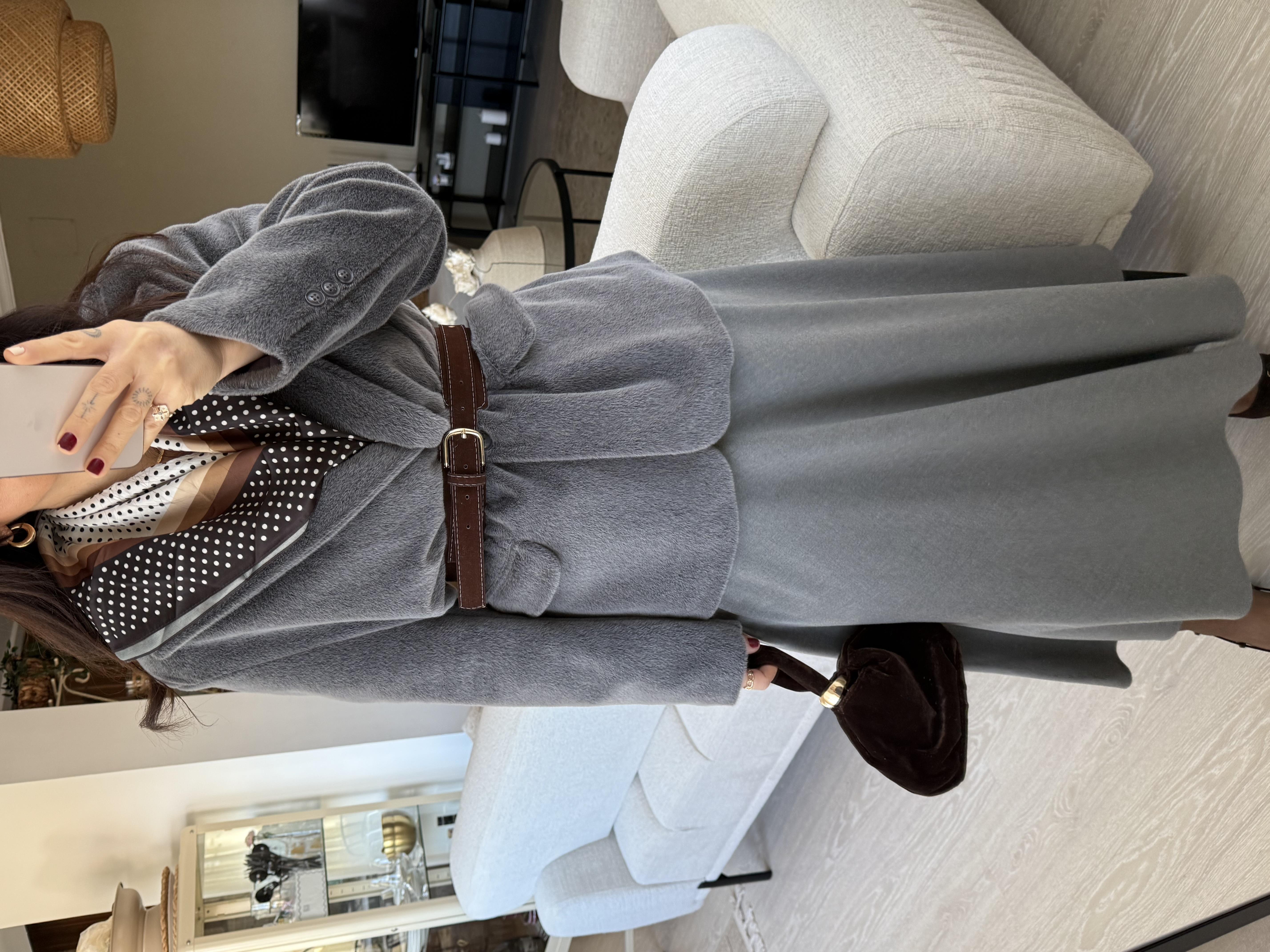 Gri Oversize Kalıp Blazer Ceket 