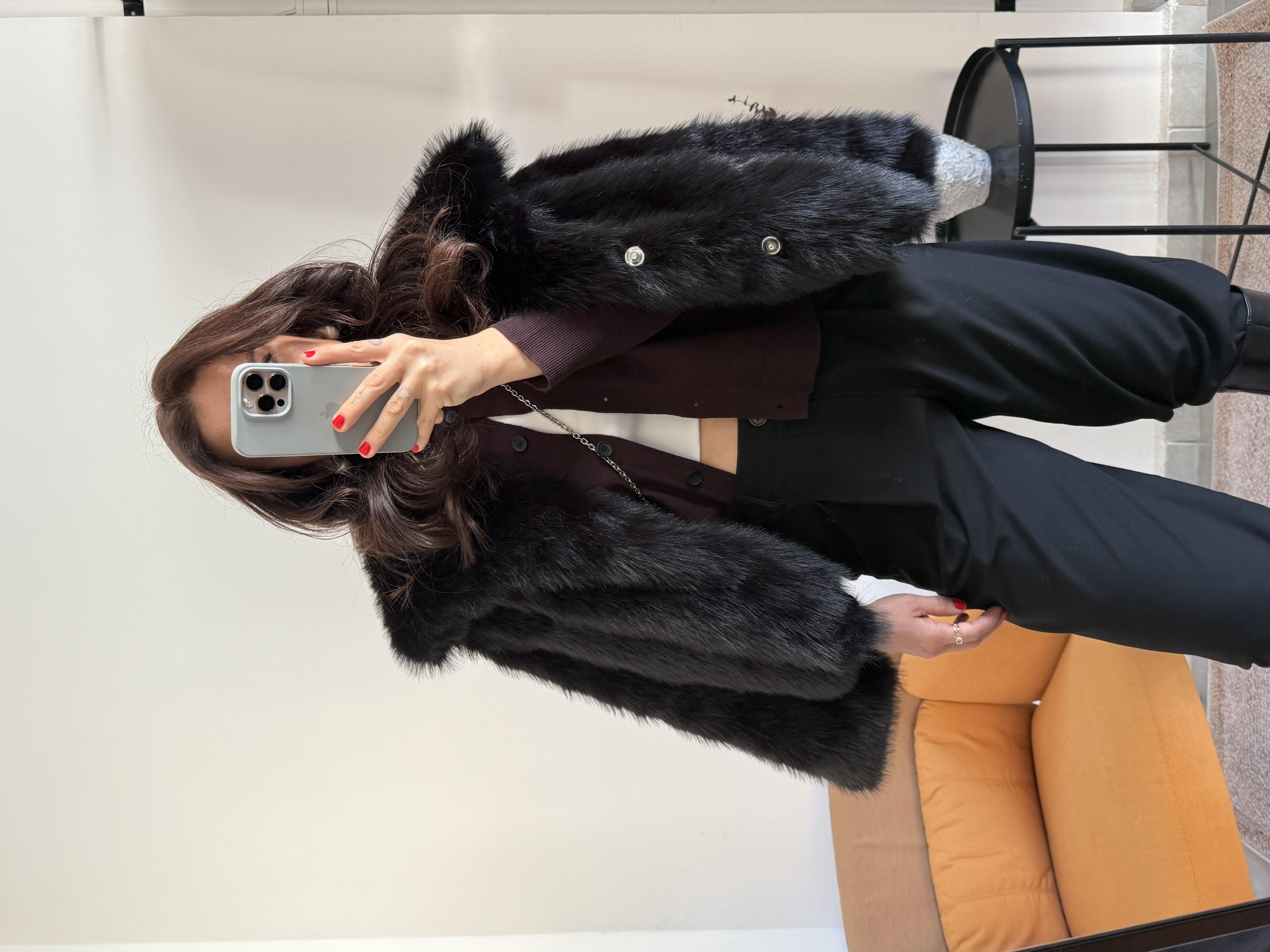 Krep Kumaş Siyah Şalvar Pantolon 