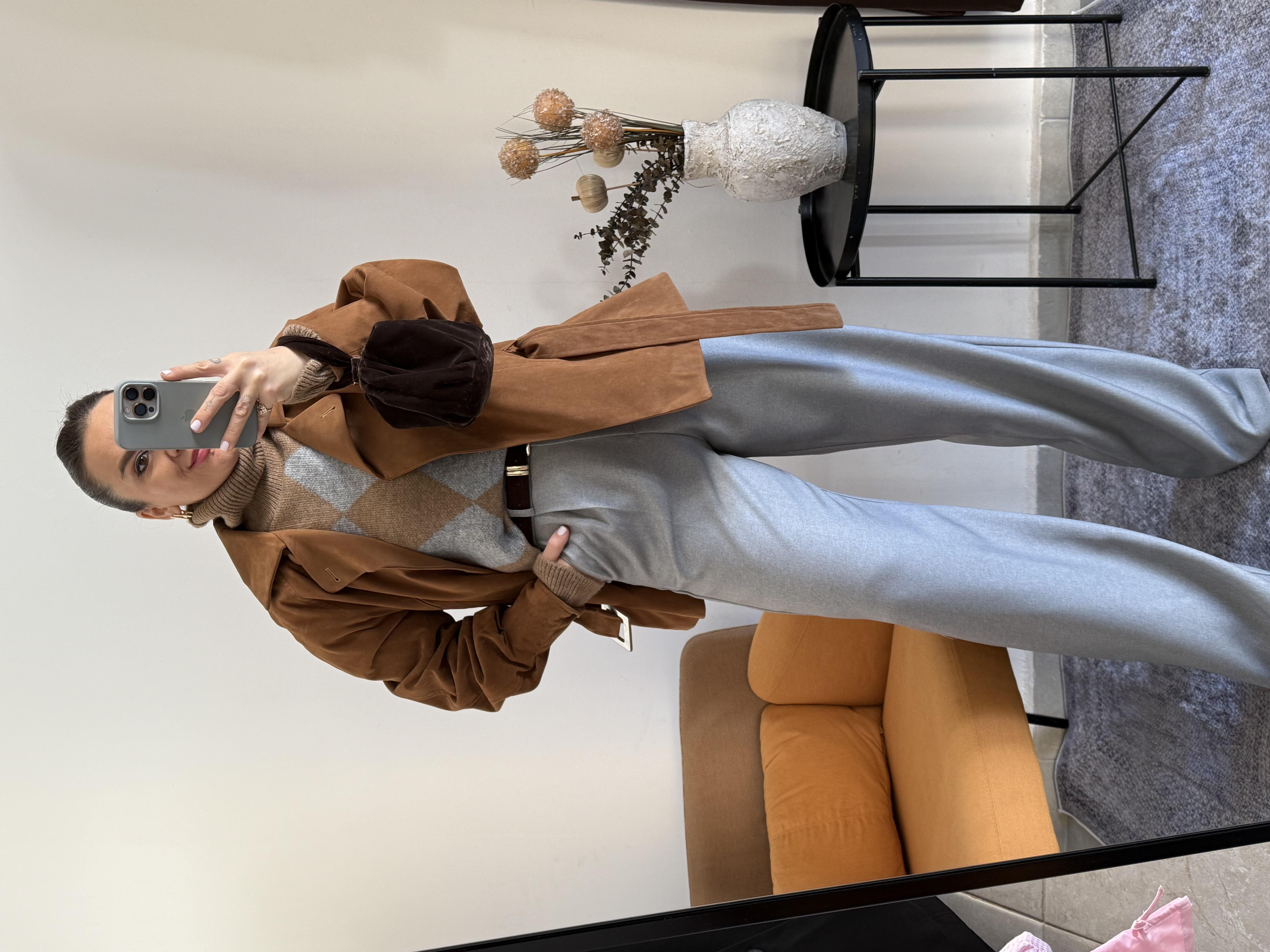 Maxi Boy Gri Palazzo Pantolon 