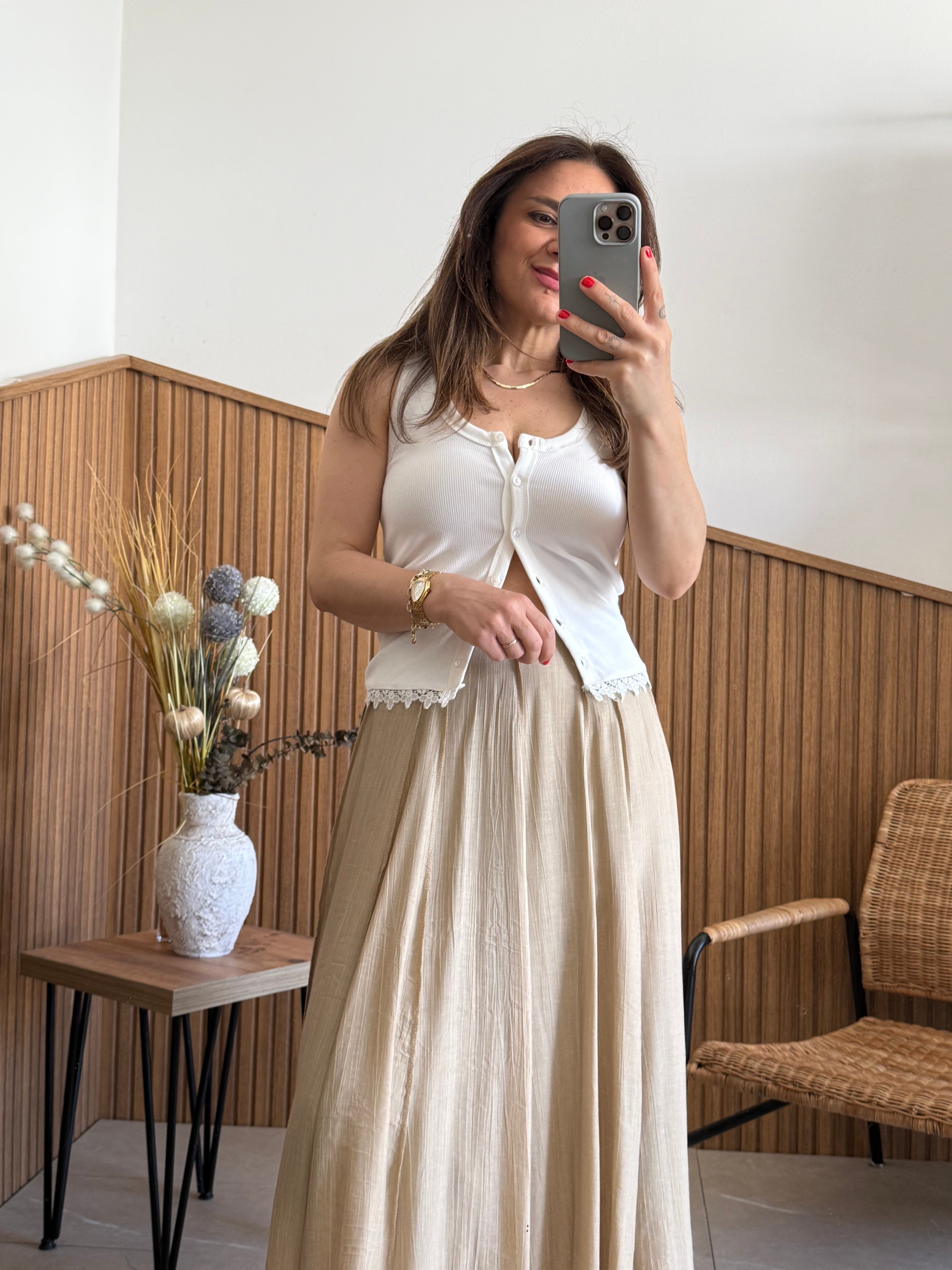 Mini Fisto Detaylı Basic Bluz 