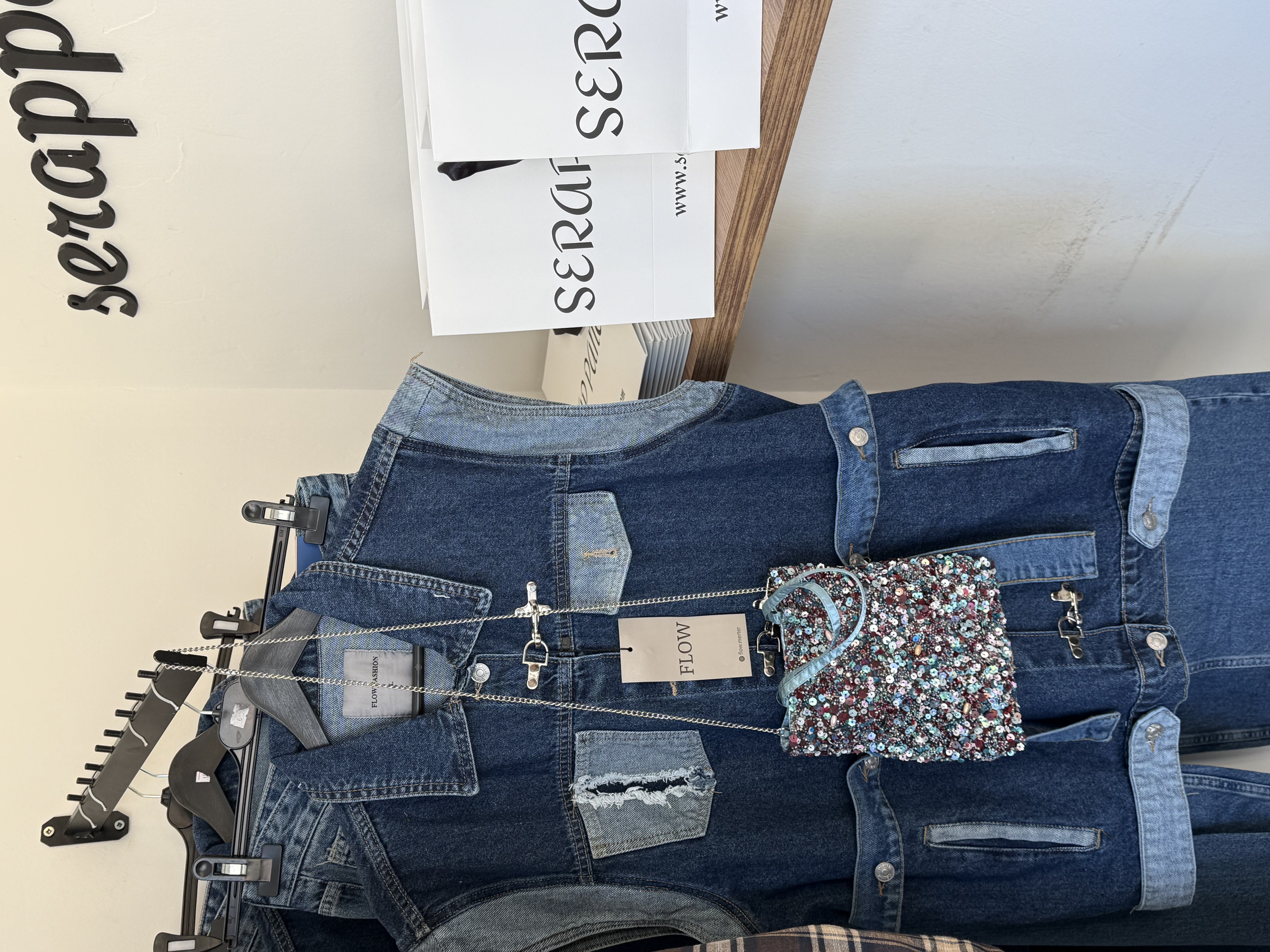 Oversize Kalıp Denim Yelek 