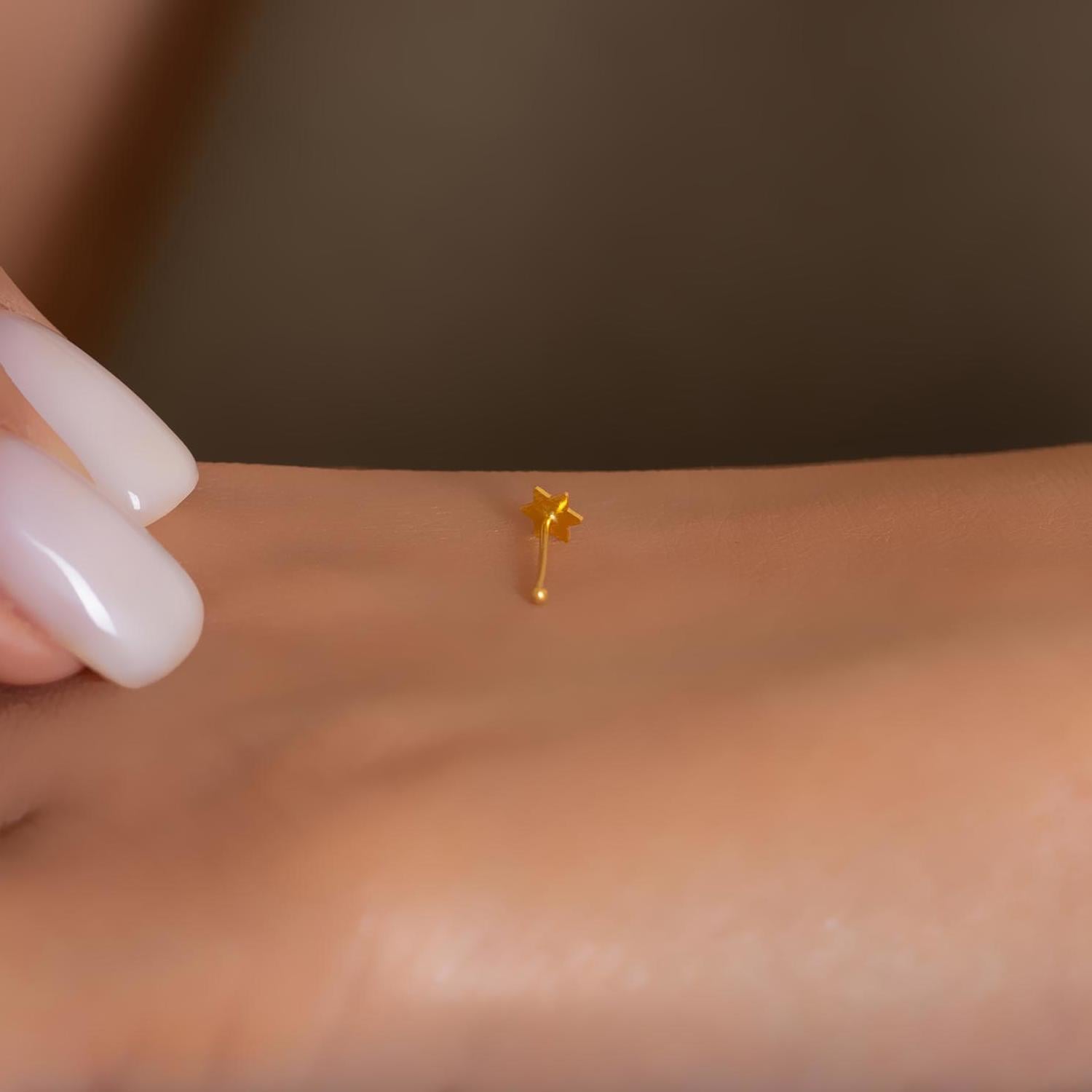 14 Ayar Altın Yıldız Model Geçmeli Hızma