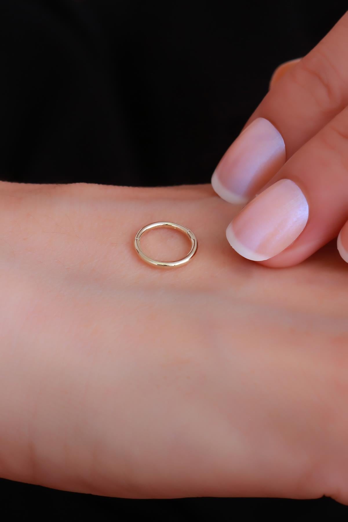 14 Ayar Altın Halka Helix Piercing