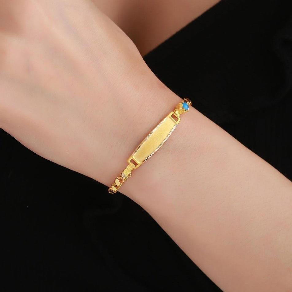 14 Ayar Altın Pullu Halep Bebek Künyesi