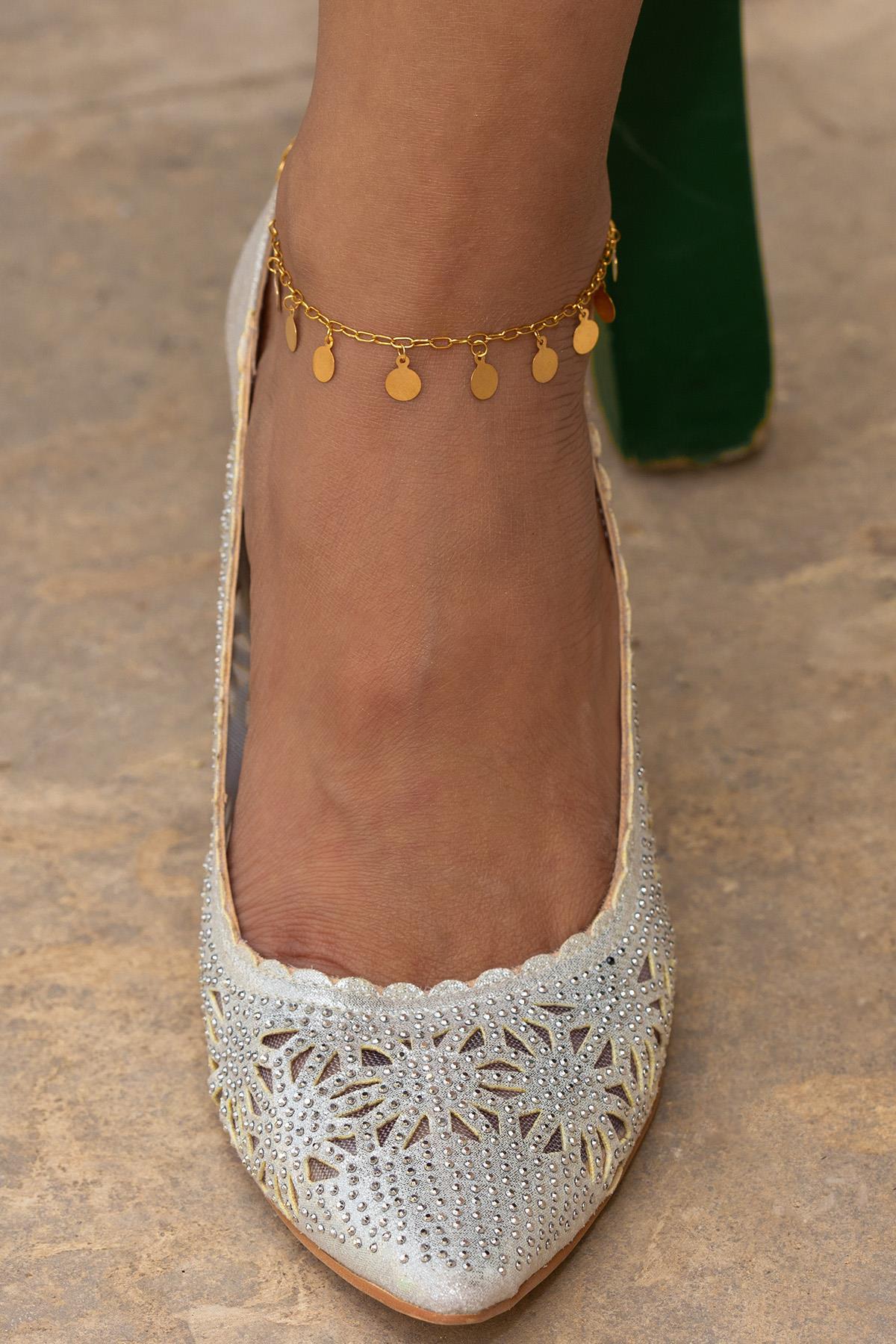 14 Ayar Altın Seyrek Pullu Halhal