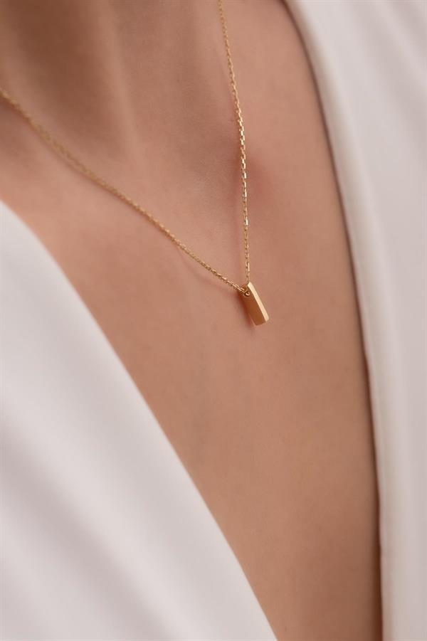 14 Ayar Altın I Harf Kolye