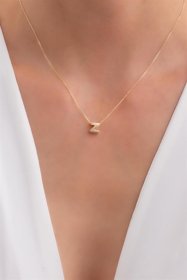 14 Ayar Altın Z Harf Kolye