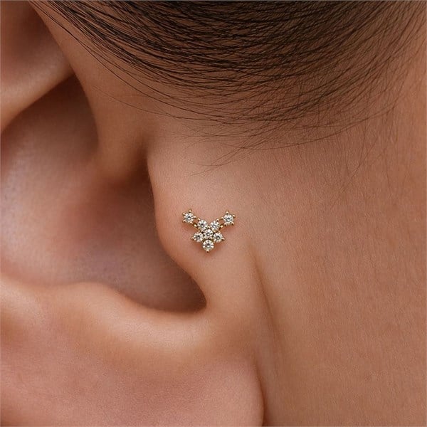14 Ayar Altın Apeks Tragus Piercing