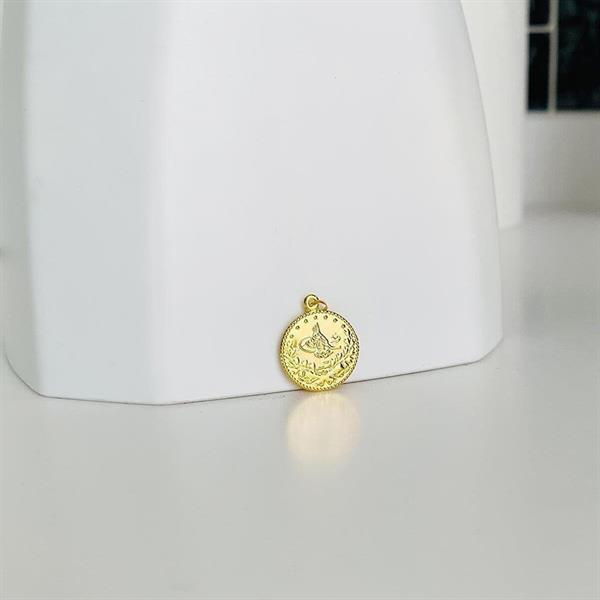 14 Ayar Altın Baskı Tuğra Kolye Ucu 1,8 cm