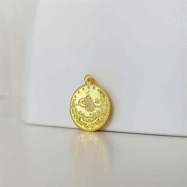 14 Ayar Altın Baskı Tuğra Kolye Ucu 1,8 cm